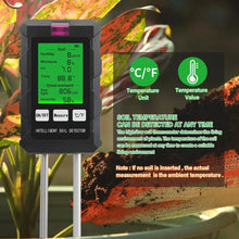 6 in 1 Digital Soil Tester PH Meter Fertility Soil Moisture Sunlight Ambient Humidity Temperature Monitor Detector Garden Soil Analyzer