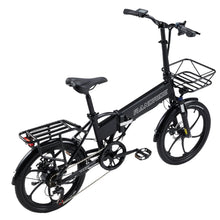 RANDRIDE YA20 Preto 48V 12,5AH 500W 20 * 1,95 Polegada Bicicleta Elétrica 40KM Alcance de Quilometragem Carga Máxima 155KG