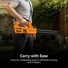 Foursun LB01 Cordless Leaf Blower, 1500G Blowing Force, 606 m³/h Airflow, Brushless Motor, 5-Speed, 4.0Ah Battery up to 120 Mins, Lightweight with Strap