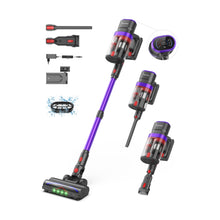 Teendow V20 500W Cordless Vacuum Cleaner, 40kPa Power Suction, Brushless Motor, Dual Dust Chamber, LED Display, UV Green Light, for Pet Hair, Hard Floors and Carpets