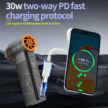 Fiizreal X50 Pro High-Speed Brushless Turbo Fan – 240W Portable Power, 8000mAh Dual Battery, 52m/s Typhoon Wind, 30W Two-Way PD Fast Charging Protocol