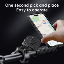 Quick Lock Bike Phone Holder with Universal Adapter Out Front Bicycle Handlebar Mount for Mountain Bike Scooter