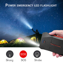 TUERBB J01 Powerbank para partida de emergência em carro portátil 13800mAh 51,05wh Corrente de pico 1200A com lanterna LED à prova d'água