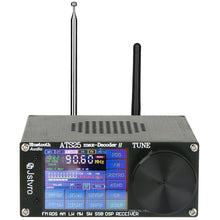 Decodificador ATS-25 Max V2 V4.17 atualizado Rádio portátil de ondas curtas adiciona função de decodificação Bluetooth, CW, RTTY Função WiFi FM LW AM SSB DIGI CW RDS com receptor de rádio de banda completa de bateria de 4000mAh