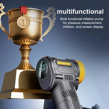 60W Handheld Portable Air Pump With Intelligent Digital Display Stop When Full Spiral Pressure Gathering Rapid Inflation With LED Lighting