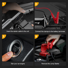 Popdeer PD-J01 20000mah 2500a carro ir para iniciantes 12v saída usb dupla display lcd para 8.0 gás/6.0l diesel