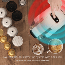 BENE PRESSO B2A 4-in-1 Hot/Cold Coffee Maker - For Capsules, Pods & Ground Coffee. 20Bar, Compact, Quiet, One-Touch Switching