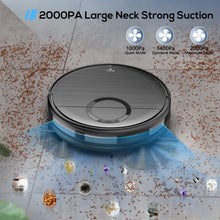 Teendow T7S Electric Floor Cleaning Robot 2000Pa Vamcuum Cleaner 2 In 1 Vamcuuming and Mopping Remote Control+APP+Voice Control Suitable for Home
