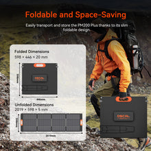 OSCAL PM200 Plus Solar Panel 200W Monocrystalline 23% Efficiency IP67 Waterproof ETFE Foldable Portable Solar Charger