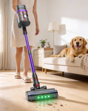 Teendow V20 500W Cordless Vacuum Cleaner, 40kPa Power Suction, Brushless Motor, Dual Dust Chamber, LED Display, UV Green Light, for Pet Hair, Hard Floors and Carpets