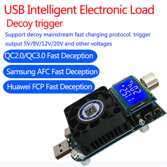 KZ25/KZ35 Electronic Load Battery Testser QC2.0/3.0 AFC FCP Triggers Constant Current Voltage Capacity Meter Voltmeter, USB Type-C