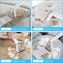 CROSIKO C988 Steam Upholstery & Carpet Cleaner – 1650W High-Temp Steam, 20kPa Max Suction, Dual Tank, 5M Cord, for Sofa, Mattress, Car Interior