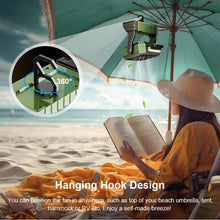 Portable 4 Speed Camping Fan with Rechargeable Battery Cordless Outdoor Cool Ceiling Fan with LED Light Air Circulators