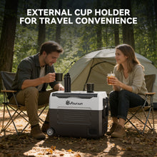 Foursun 35L/45L/55L Dual Zone Car Fridge Freezer with Bluetooth App Control Portable Compressor Cooler for Camping, Travel, Home