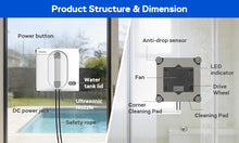 Teendow HW225A Electric Window Cleaning Robot, 5500Pa Strong Suction, 100ml Water Tank, 5 Cleaning Modes, Auto Route Plan, APP & Remote Control, Voice Broadcast