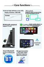 H505 10.26 inch Portable bluetooth Car MP5 Player HD Large Screen Wireless Carplay Car Radio Built-in 1W Speaker