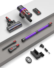 Teendow V20 500W Cordless Vacuum Cleaner, 40kPa Power Suction, Brushless Motor, Dual Dust Chamber, LED Display, UV Green Light, for Pet Hair, Hard Floors and Carpets