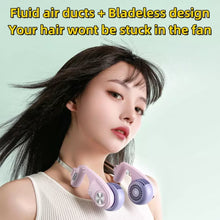 Portable Neck Fans, Wearable Personal Fan, 3200 Mah Battery Powered Bladeless Fan for Outdoor Travel