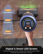 Proscenic P15 Cordless Vacuum Cleaner,50Kpa Strong Suction Up to 70Min Runtime,Anti-Tangle Brush & HEPA Filter