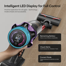 Ultenic U18 Pro Cordless Vacuum Cleaner, 600W 55Kpa Strong Suction, 80min Max Runtime, 180° Bendable Wand, Self-Standing Design, LED Display, Low Noise, for Pet Hair, Carpets, and Hard Floorse