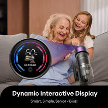 Ultenic U20 Cordless Vacuum Cleaner - 55KPa Strong Suction, Tangle-Free Pet Hair Cleaning, 60-Min Long Runtime, 60dB Quiet Operation, Self-Standing Design