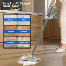 Teendow SC-05 1300W Floor Steam Cleaner – 350ml Water Tank, 20s Fast Heating, 98°C High-Temperature Steam, 180° Rotating Mop Head, 2 Adjustable Steam Modes, 6-in-1 Steam Cleaner Machine