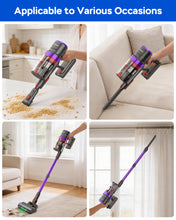 Teendow V20 500W Cordless Vacuum Cleaner, 40kPa Power Suction, Brushless Motor, Dual Dust Chamber, LED Display, UV Green Light, for Pet Hair, Hard Floors and Carpets