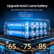 Bomba inflável sem fio TUERBB T-AP01 150psi Mini bomba de ar portátil para carro banco de energia de emergência 18000mAh com display HD