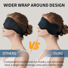 Bluetooth V5.3 HiFi Music Sleep Mask with Type-C Charging - Adjustable Soft Cotton Eye Mask for Travel & Night Sleeping