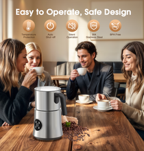 Teendow MF06 4-in-1 Electric Milk Frother 700ml/23.6oz, Automatic Hot & Cold Foam Maker Stainless Steel Jug, Cappuccino Latte Macchiato Warmer Steamer for Home & Outdoor Use
