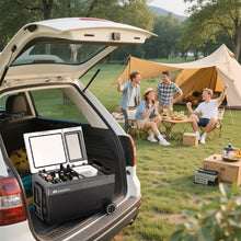 MUDIRO 45L Car Fridge with ICE Maker Freezer Fast Cooling Car Refrigerator Quick Ice Making Mobile Refrigeration System Energy Saving with LED Lighting