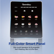 Teendow KF-002 Ice Cream Maker with 8 Preset Programs, Self-Cleaning, Mix-In & Re-Spin Functions, Home Countertop Model