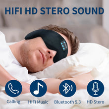 Bluetooth V5.3 HiFi Music Sleep Mask with Type-C Charging - Adjustable Soft Cotton Eye Mask for Travel & Night Sleeping