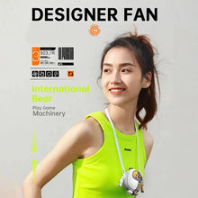Portable Hanging Neck Fan 900mAh Battery Foldable Summer Cartoon Cooling Fan Rechargeable Bladeless Mute Fans Outdoor For Children Kids
