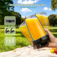 Teendow BL916AB 2-in-1 Smoothie Blender & Coffee Grinder 1200W, 25000 RPM Personal Portable Mixer with 3 Travel Cups, Self-Cleaning, Perfect for Home, Outdoor, Camping