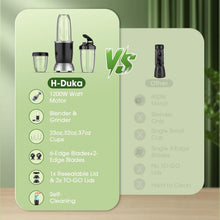 Teendow BL916AB 2-in-1 Smoothie Blender & Coffee Grinder 1200W, 25000 RPM Personal Portable Mixer with 3 Travel Cups, Self-Cleaning, Perfect for Home, Outdoor, Camping
