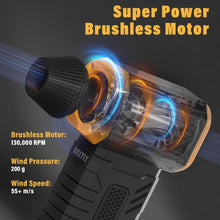 Fiizreal M-BFJ001 130000 RPM Turbo Violent Fan, 10-Speed with Display, Fast Charging for Home/Car/Outdoor Cleaning