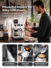 HiBREW H7 Lite Espresso Machine with Grinder 20 Bar Coffee Maker 44 Grind Settings PID & NTC Temperature Control Powerful Steam Wand