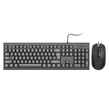 LD-618 Wired Keyboard & Mouse Combo Quiet Ergonomic Splash-Resistant 1000 DPI Precision USB for Office & Home Use