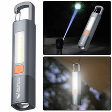 Smiling Shark SD-1023 XPE Wick Telescopic Gray Outdoor Mini Flashlight Zoom Far Shot Three Grades Light Source Locking Design Flashlight