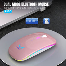 M60 Wireless Mouse with RGB Lighting Dual 2.4G & Bluetooth Connectivity Adjustable DPI Long Battery Life USB-C Charging Compatible with Windows/iOS