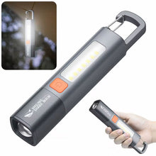 Smiling Shark SD-1023 XPE Wick Telescopic Gray Outdoor Mini Flashlight Zoom Far Shot Three Grades Light Source Locking Design Flashlight