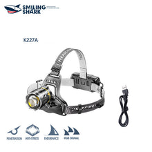 SmilingShark K225A/K227A White/Yellow Outdoor USB Rechargeable Powerful Long Range Light Camping Night Fishing Headlamps