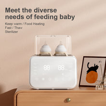 W3 Double Bottle Milk Warmer/Smart Automatic Milk Warmer Baby Bottle Warmer, Defrosting/Heating Liquid Milk Warmer