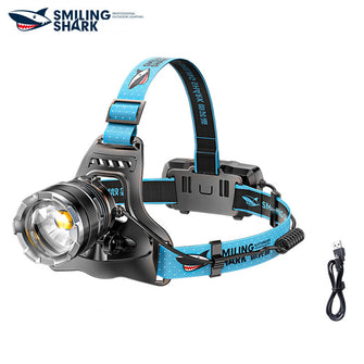 SmilingShark K225A/K227A White/Yellow Outdoor USB Rechargeable Powerful Long Range Light Camping Night Fishing Headlamps