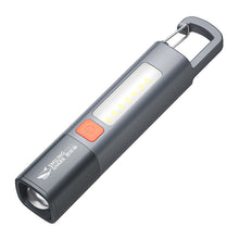 Smiling Shark SD-1023 XPE Wick Telescopic Gray Outdoor Mini Flashlight Zoom Far Shot Three Grades Light Source Locking Design Flashlight