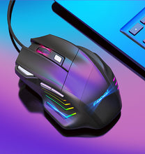 FOREV FV-X7 Wired RGB Lighting Mechanical Gaming Mouse, Adjustable DPI, Colorful Gradient Breathing Lights
