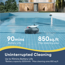 Ultenic Pooleco 10 Ultenic Robotic Pool Cleaner, Pool Vacuum for Above & In-Ground Pool, 90Mins Runtime Automatic Self-Parking, Dual-Motor Suction, 2.5h Fast Charging, Up to 850 Sq.ft,