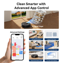 Proscenic Q8 Robot Vacuum Cleaner with Wiping Function 4200Pa,200min,Powerful Laser Navigation, Control via App Alexa Siri IFTTT Google