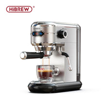 Máquina de café expresso semiautomática HiBREW H11 1450W 1.1L 19Bar de alta extração 25s Aquecimento rápido Máquina de café de xícara única/dupla UE